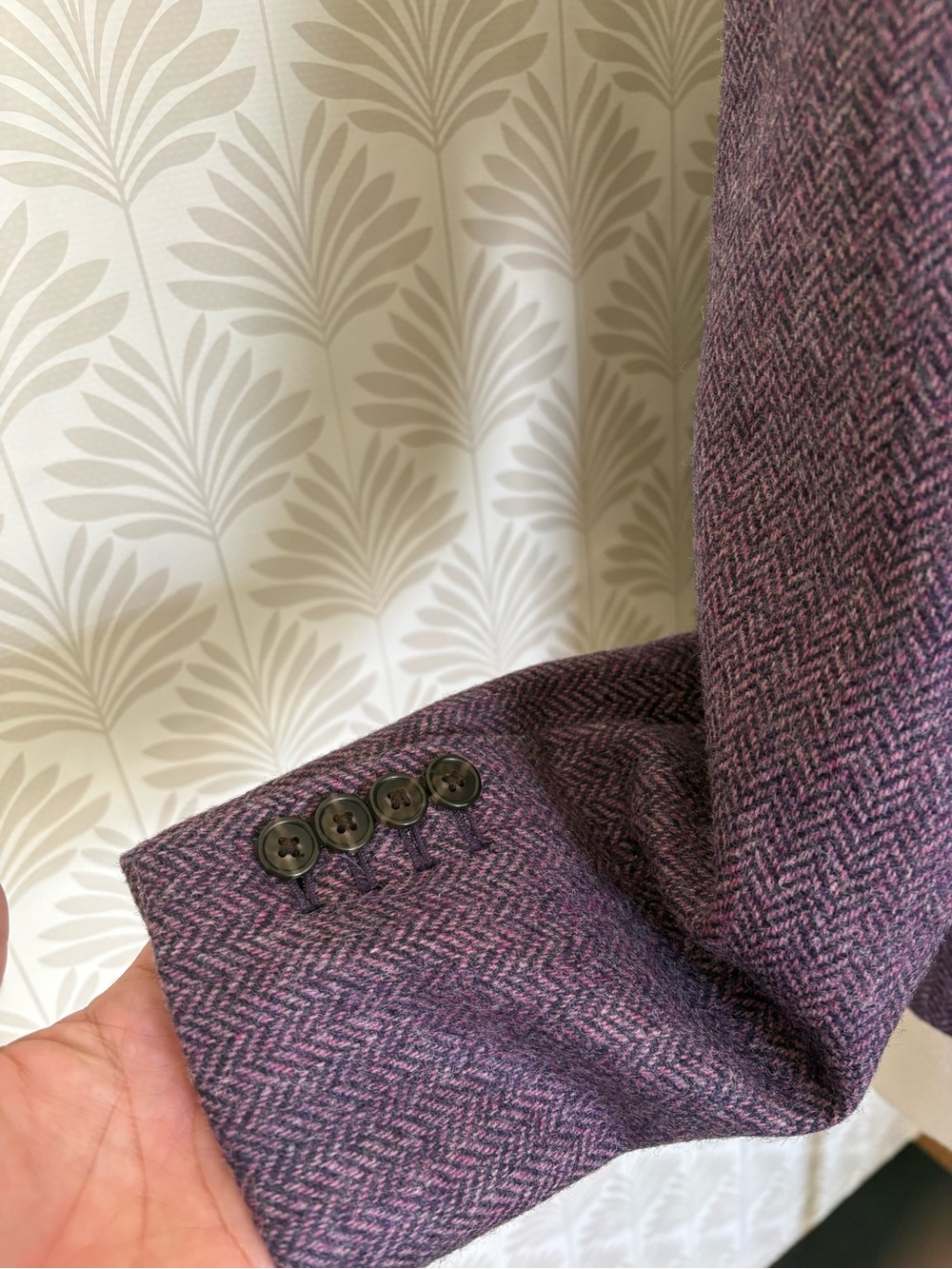J. Crew Parke Purple Herringbone Wool Blazer - Picture 4 of 6